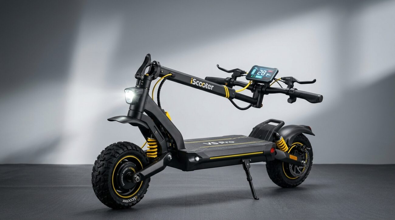 Test Hulajnoga elektryczna iScooter V5 Pro [TEST] ⭐️ Komfortowy pogromca miejskich i leśnych bezdroży