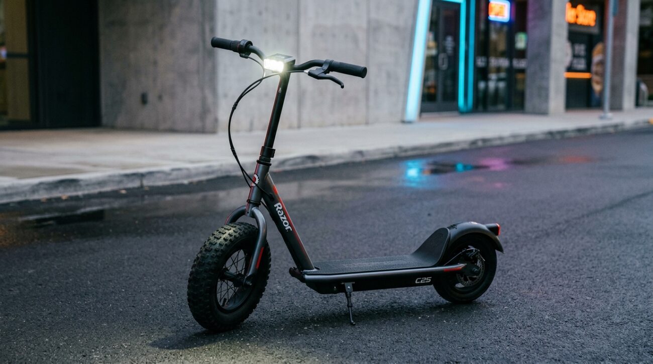 Test Hulajnoga elektryczna Razor C25 [TEST] ⭐️ Miejskie innowacje i gigantyczne przednie koło